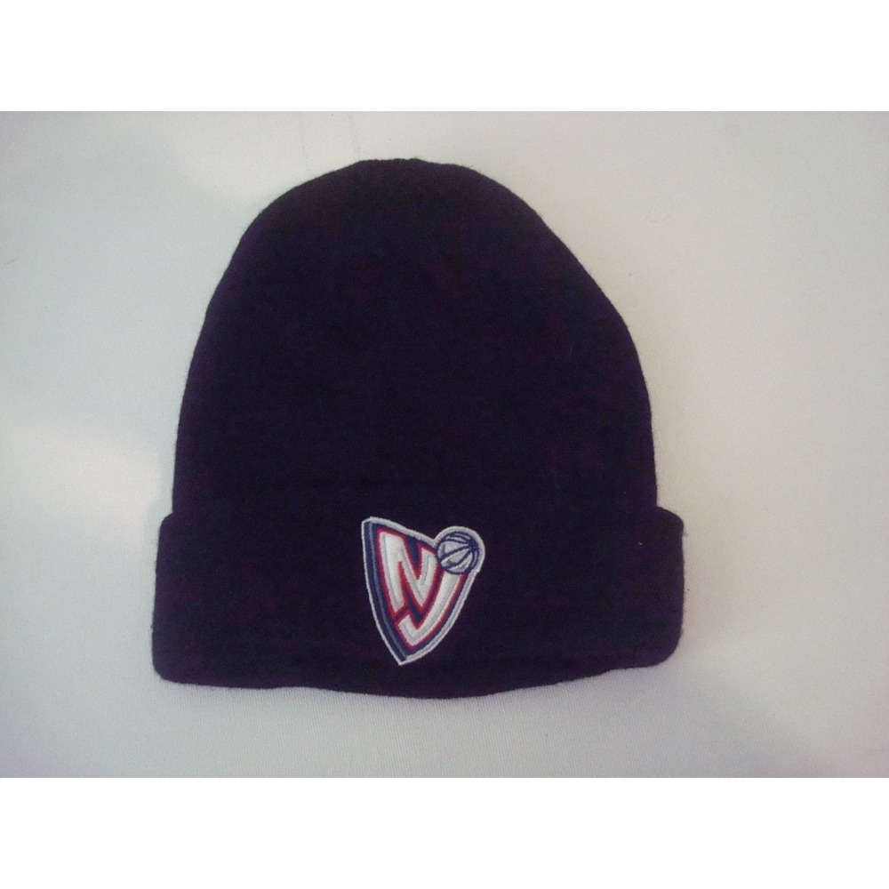 NEW JERSEY NETS BEANIE KNIT TOBOGGAN HAT CAP VINTAGE DEADSTOCK x2